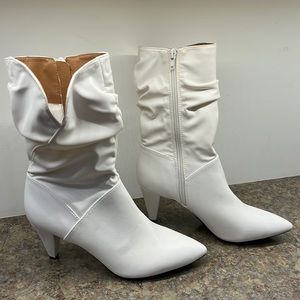 Snow White Mid Calf Boots